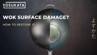 How damage can occur to the surface of the wok and how to restore it