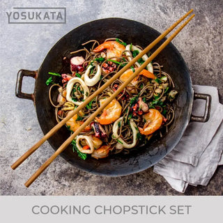 Bamboo Chopsticks Reusable: 11.8, 13 and 14.2-inch (3 Pairs)