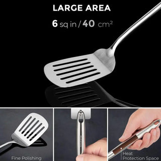 Utensils Wok Set: 17-inch Spatula & Ladle & Turner Stainless Steel