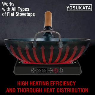 13.5-inch Pre-Seasoned Blue Carbon Steel Wok Flat Bottomed