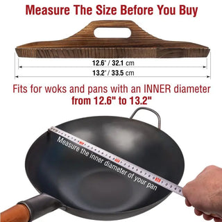 Yosukata 13.5-inch wooden wok lid handle and finish
