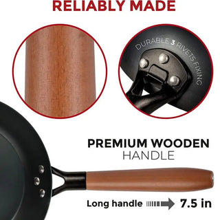 10 1/4-inch Pre-Seasoned Black Carbon Steel Skillet