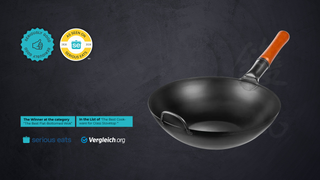13.5-inch Black Carbon Steel Wok